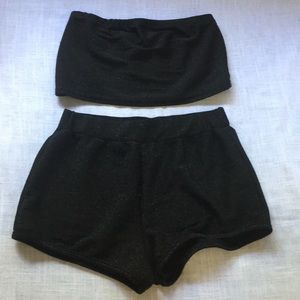 Sparkling black mini set